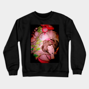 rose lantern gardens , Jacqueline Mcculloch.  House of Harlequin Designs Crewneck Sweatshirt